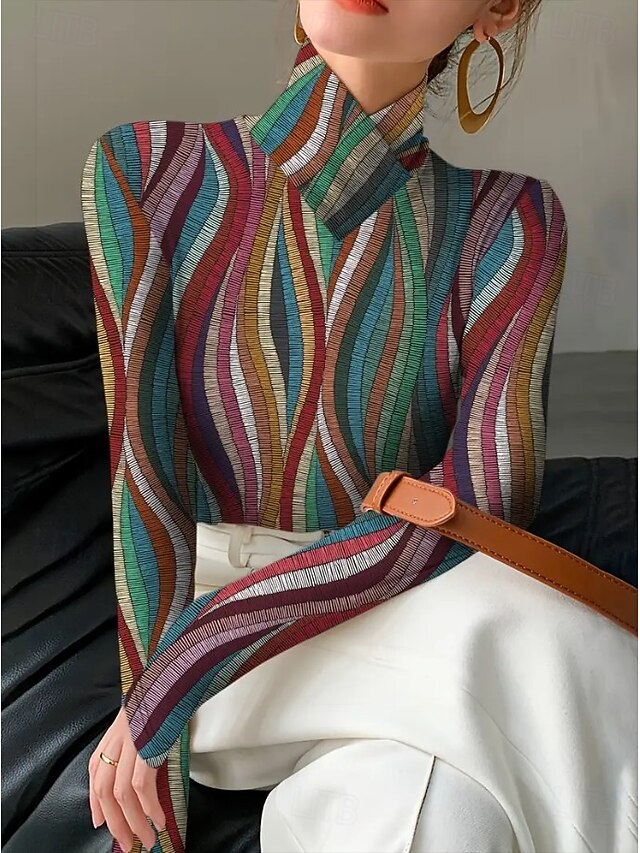 Women's Tunic T Shirt Elegant Bohemia Vintage Long Sleeve