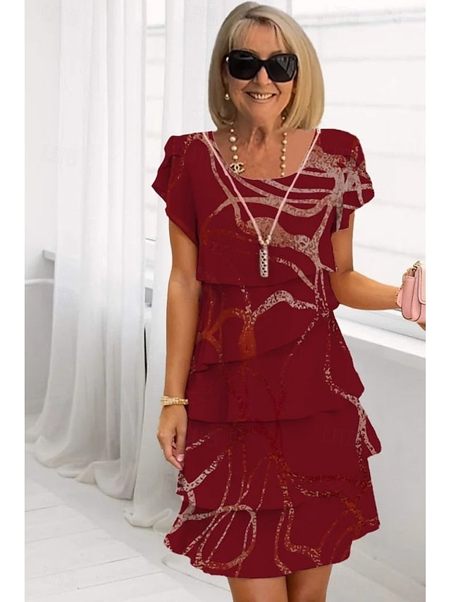 Women's Midi Dress Summer Dress Print Dress Elegant Daily