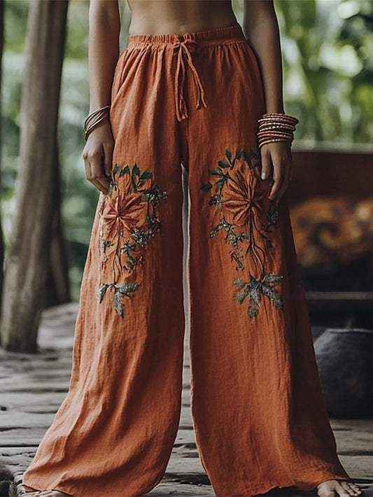 Women's Wide Leg Pants Trousers Palazzo Pants Casual Boho