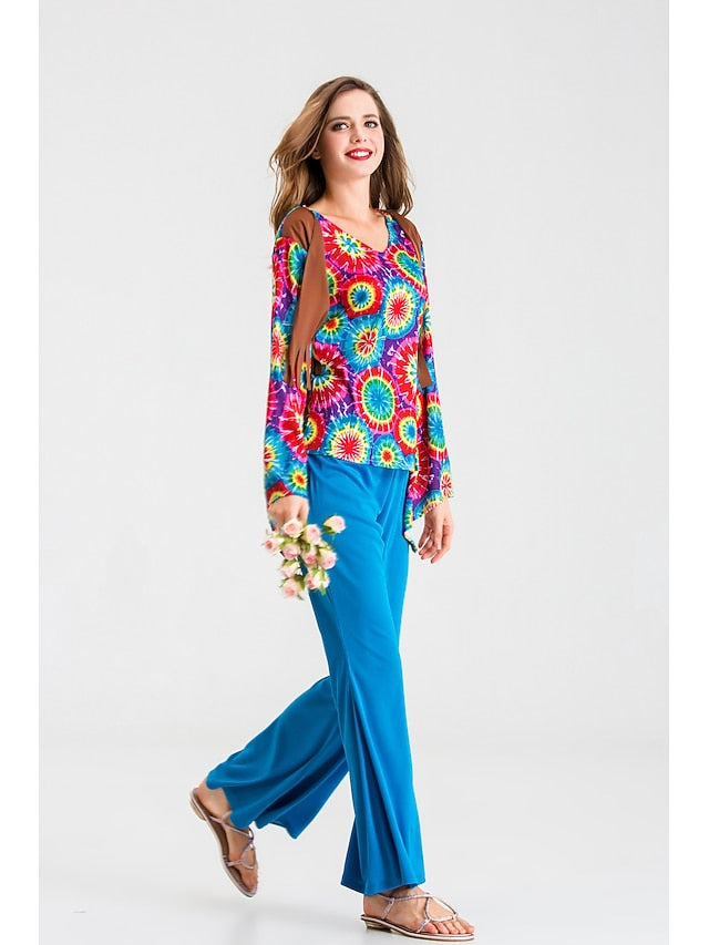 Retro Vintage 1960s Hippie Outfits Prom Dress Hippie Fancy Dress