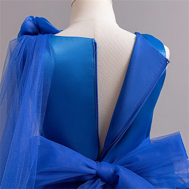 Girls' Party Cosplay Color Dress Solid Kids