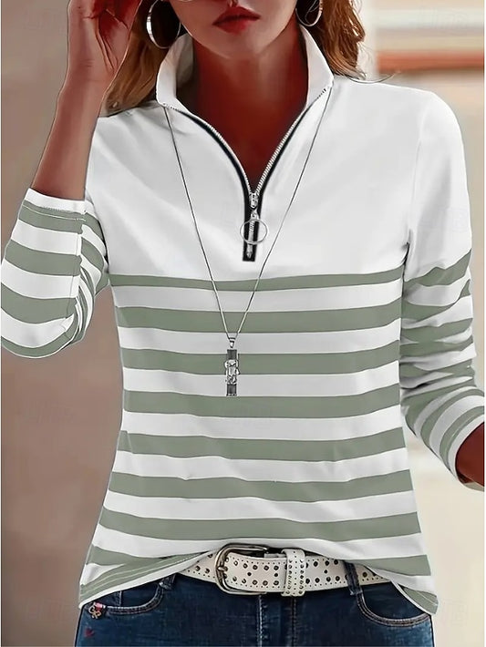 Women's Tunic Graphic Striped Vintage Stylish Classic Long