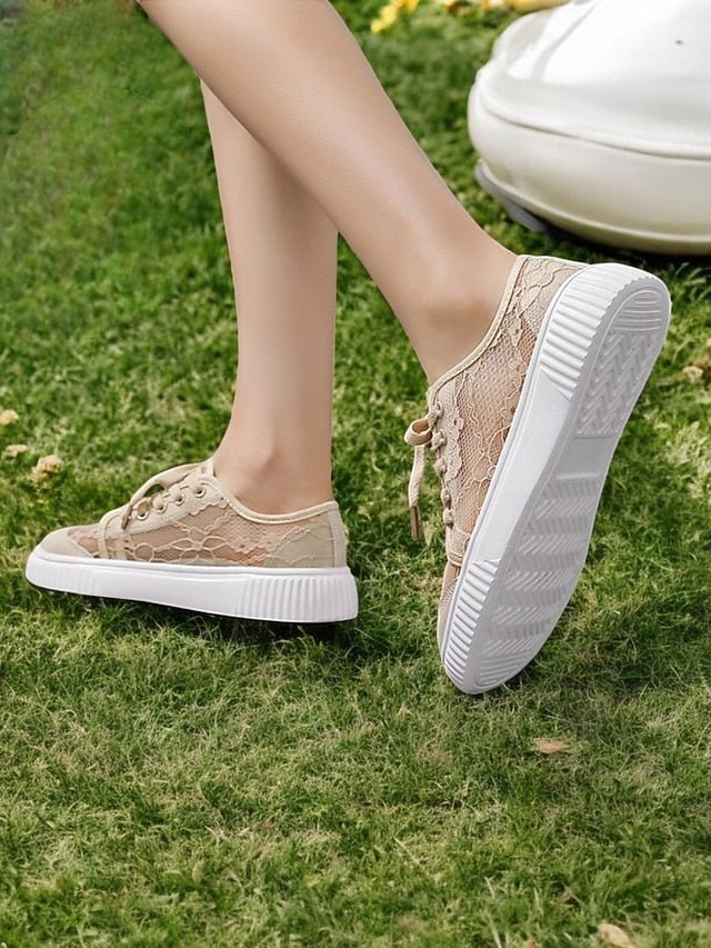 – Floral for Bridal Casual Lace Sneakers Wedding Shoes Women