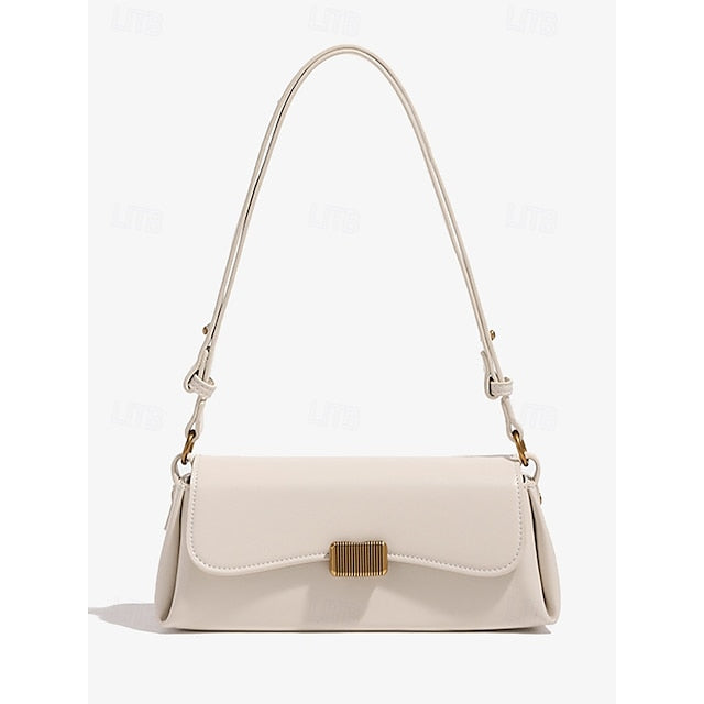 Shopping Damen Täglich Baguette PU Tote Büro Ledertasche