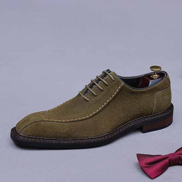 Shoes Genuine Leather Men's - Suede Cowhide Classic Derby