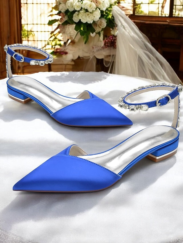 Black Crystal-Ankle with Wedding Chic – Strap Shoes Satin