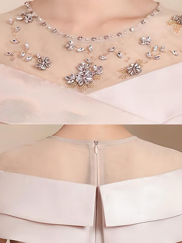 Bride Tea Simple Dress the Crew Length Elegant of Mother Vintage