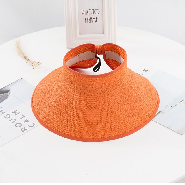 14 Colors Summer Folding Empty Top Hat Straw Hat Sun Hat Beach