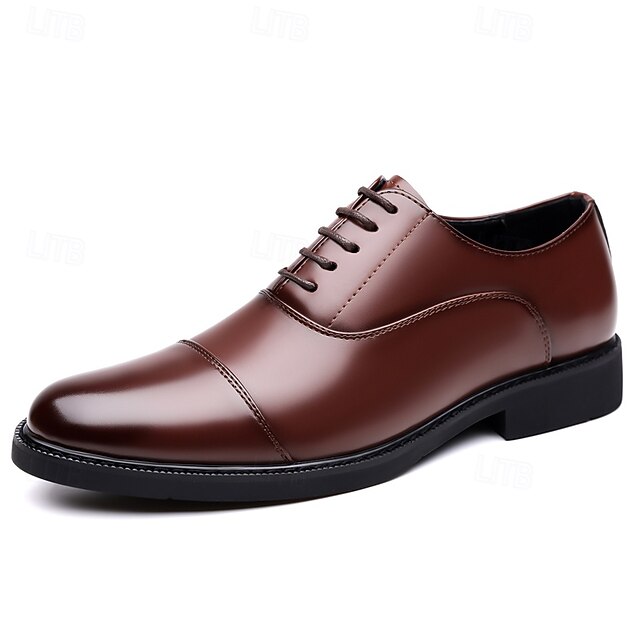 Design Brown Oxford Classic Men's Shoes – Cap-Toe