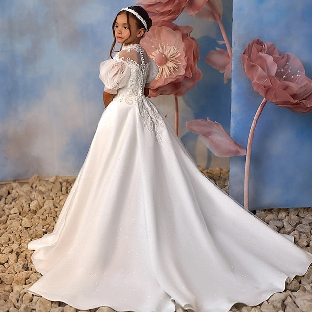 Dress Communion Girl Girls' First Party Flower