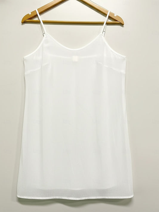 Viscose Adjustable Straps Cami Dress Vacation