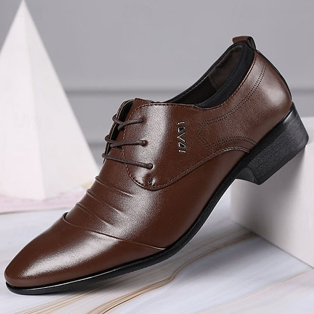Shoes Elegant - Formal White Lace-Up Men's for