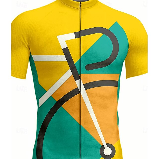 Men's Women's Cycling Jersey Graphic Geometric Short