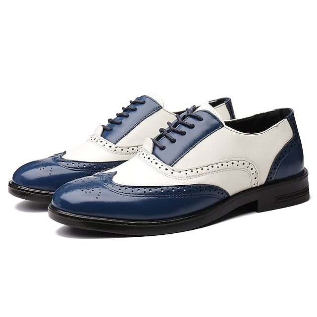 and Burgundy Shoes Wingtip Men's Oxford White Brogue