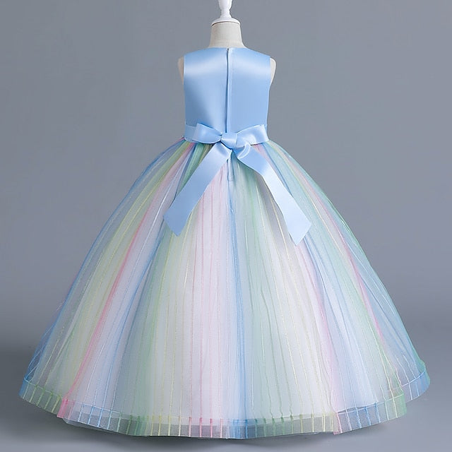 Sleeveless Party Kids Floral Girl Flower Girls' Dress
