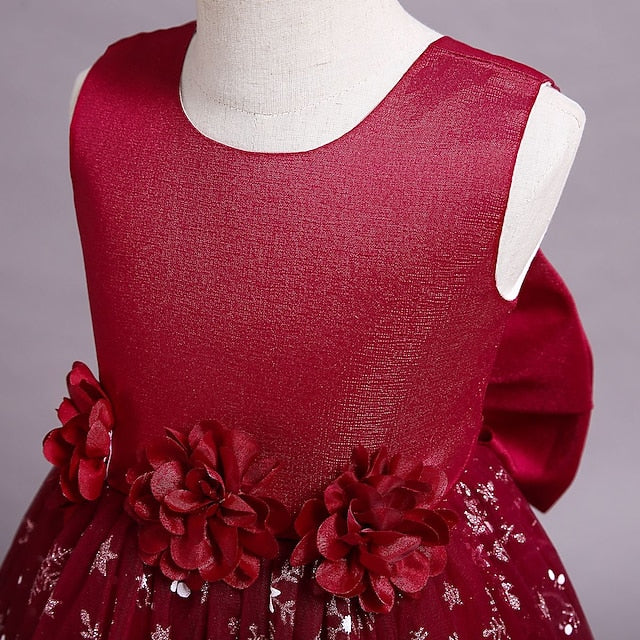 Dress Kids Flower Party Little Girls' Line A Wedding