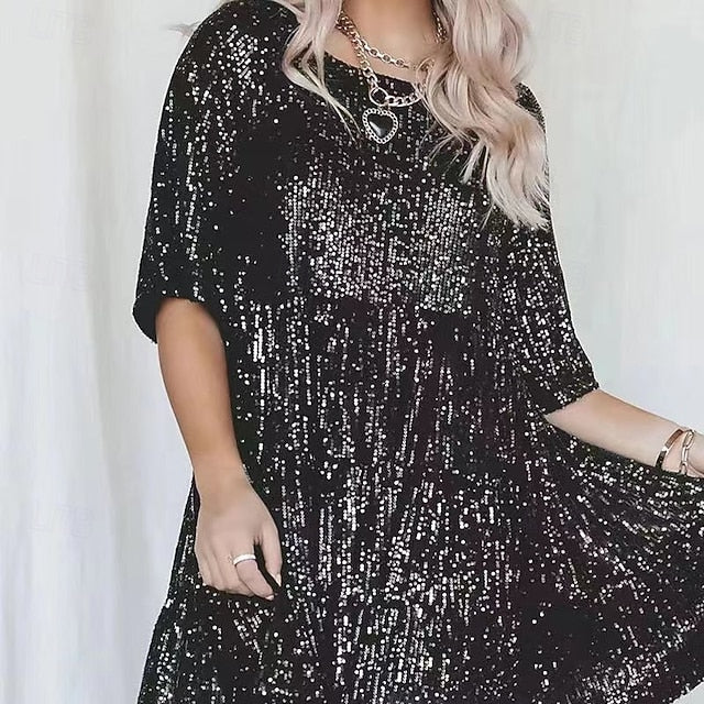 Women's Mini Dress Sequin Dress Cocktail Dress Elegant