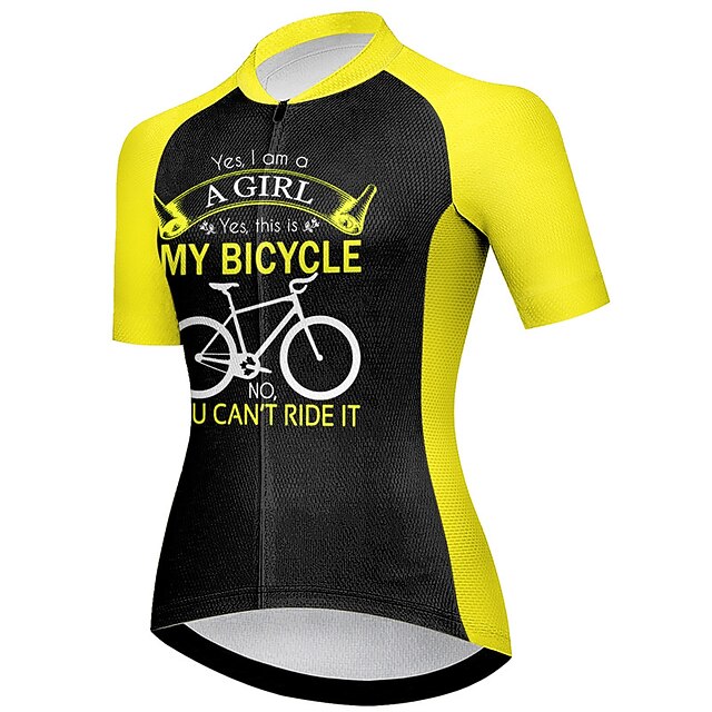 Women's Cycling Jersey Graphic Letter & Number Funny