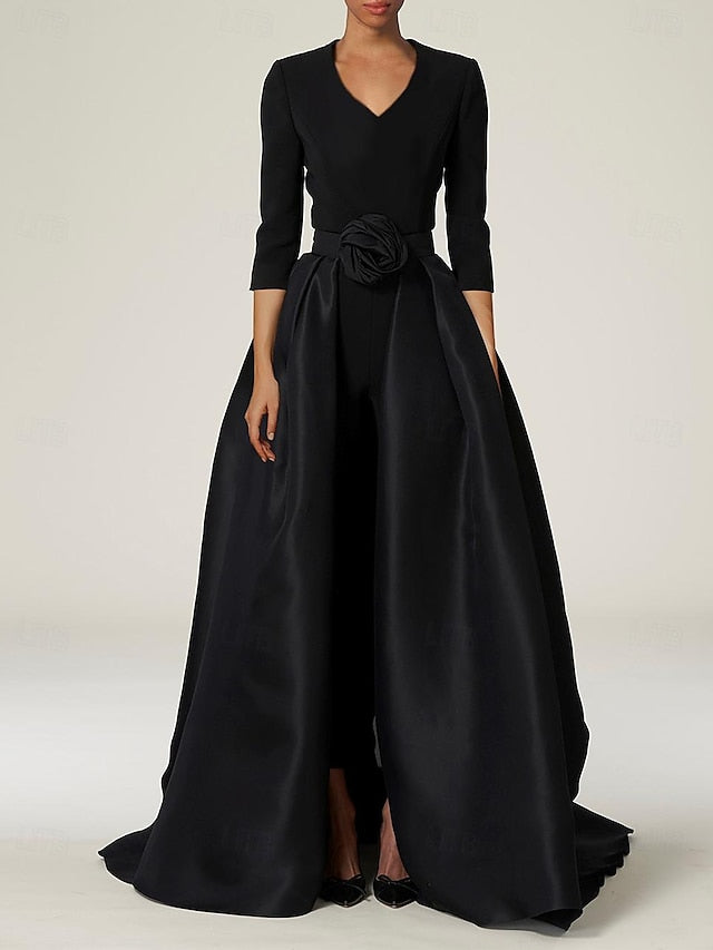 Overskirt Dress of the Bride Mother With Simple Elegant Jumpsuit