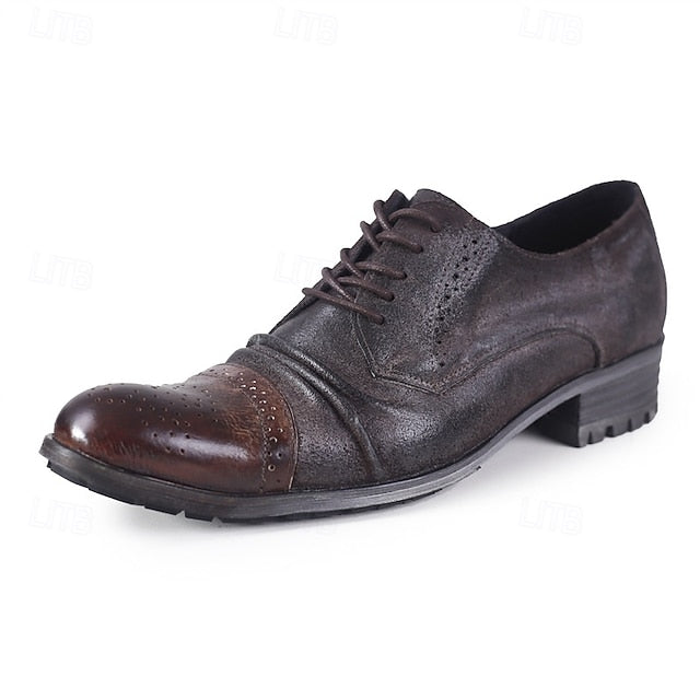 Genuine Oxford Leather Vintage – Men's Brogue Shoes
