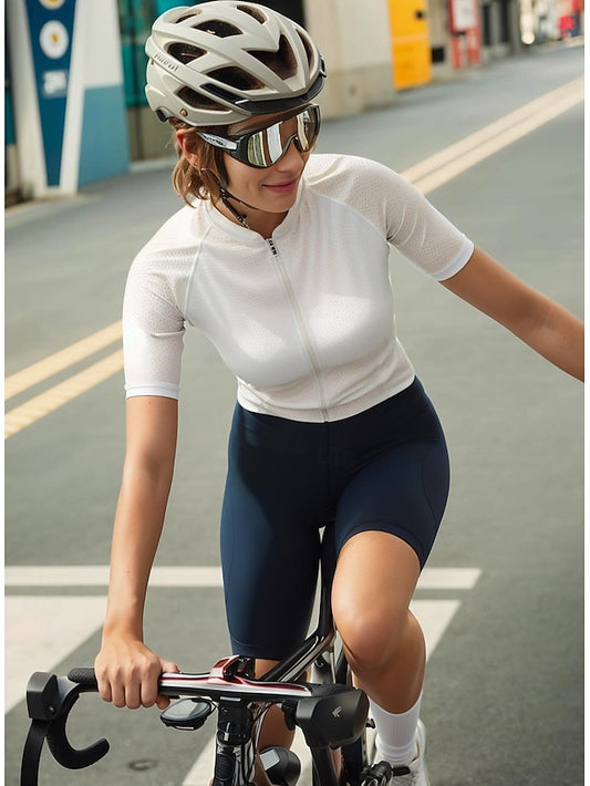 Women's Cycling Jersey Solid Color Graphic Short Sleeve