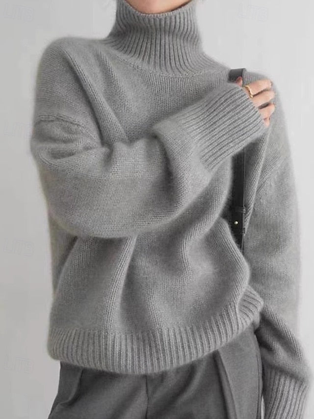 Women's Sweater Pullover Streetwear Casual Solid Color