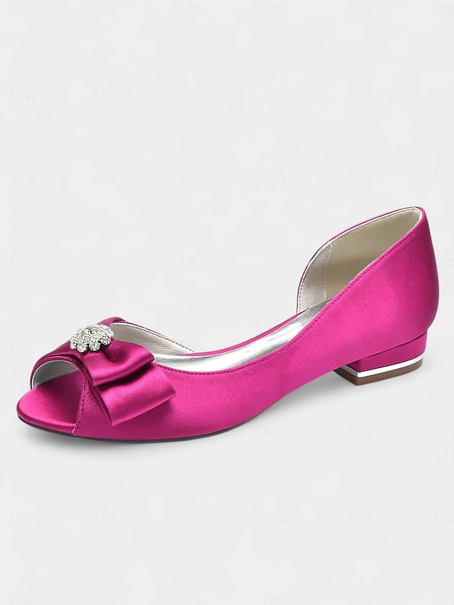 with in sparkling flats luxurious a satin Elegant crafted
