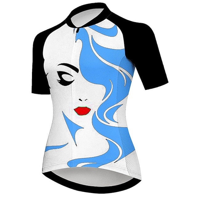 Women's Cycling Jersey Graphic Short Sleeve Bike Jersey Top