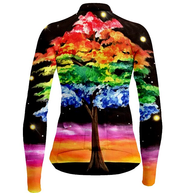 Women's Cycling Jersey Floral Botanical Long Sleeve Bike