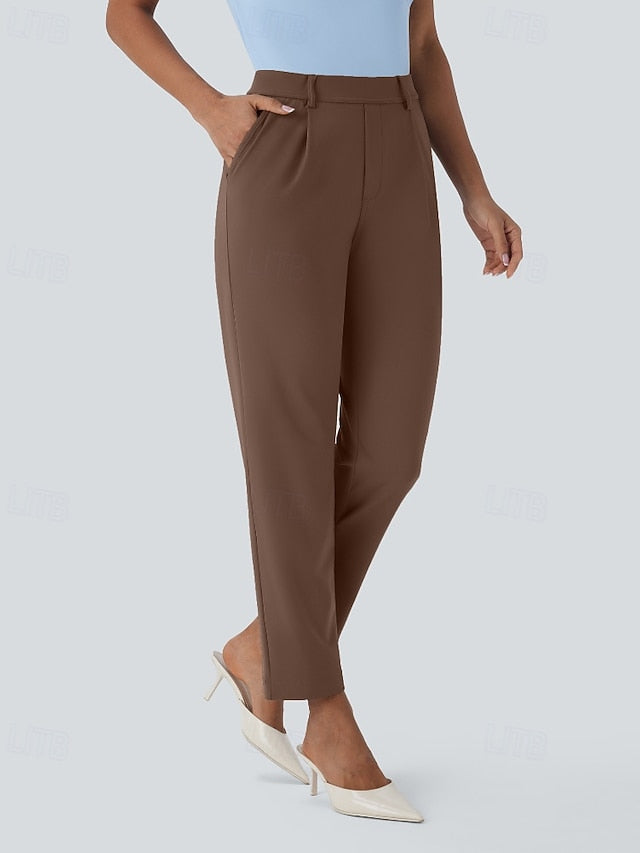 Women's Dress Pants Streetwear Casual Full Length Natural