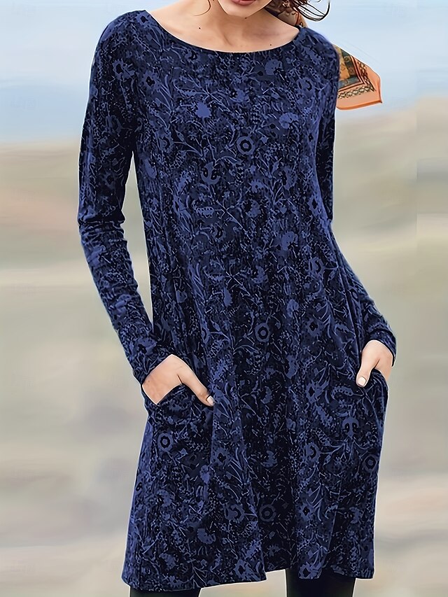 Women's Knee Length Dress Casual Dress T Shirt Dress Tee