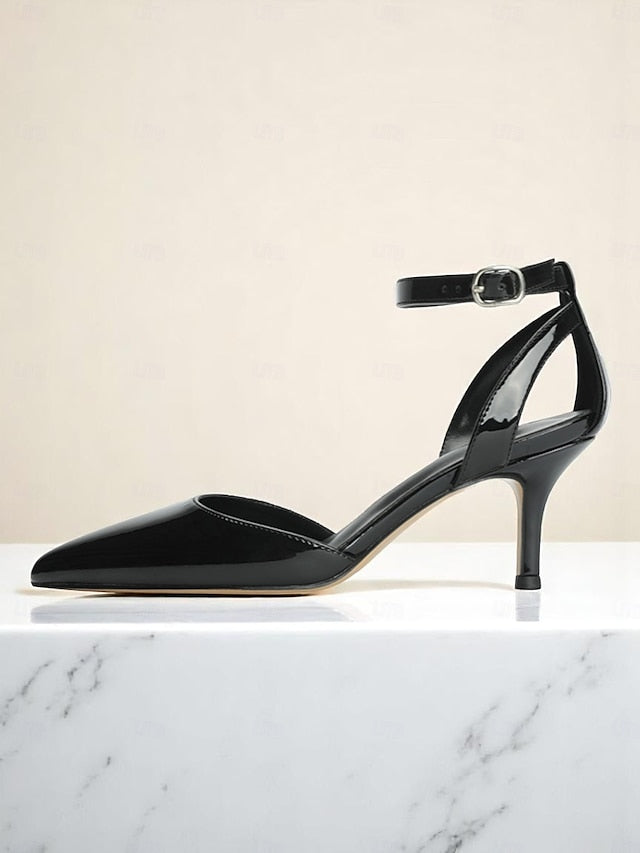 Gold Heels Strap Glitter Ankle Women's