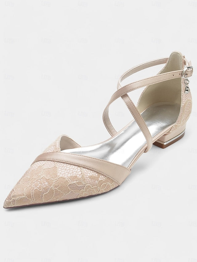 Navy Low Cross-Strap Overlay Satin with Blue Shoes for Lace Heel