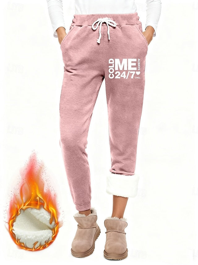 Women's Sweatpants Fleece Pants Slacks Fashion Basic Casual