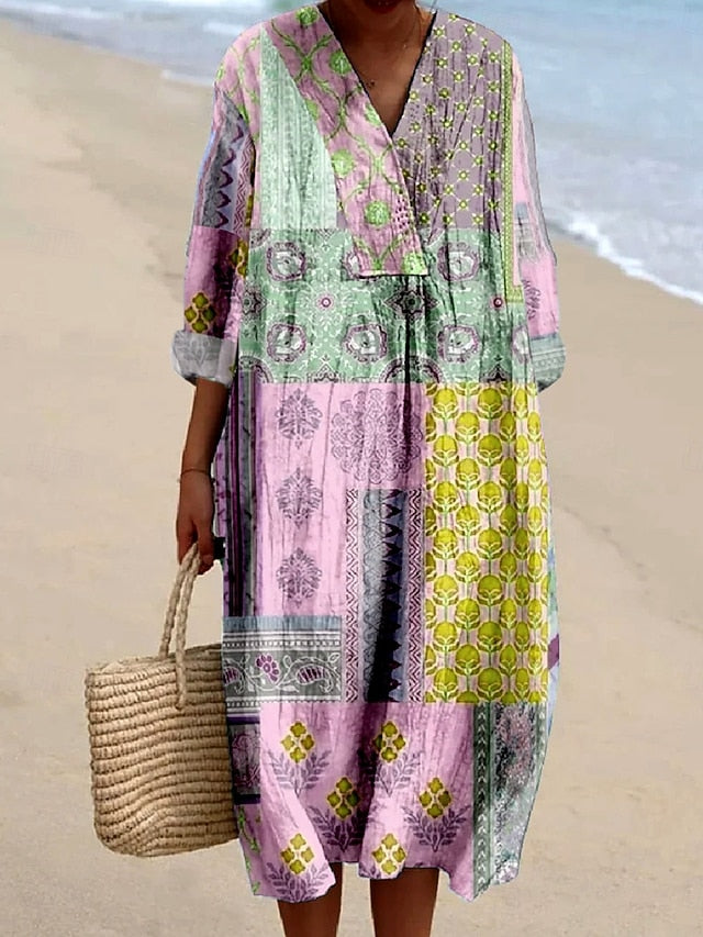 Women's Midi Dress Casual Dress Sundress A Line Dress