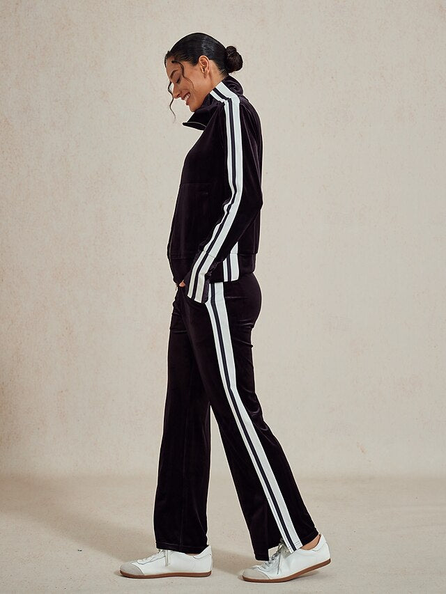 Women's Golf Jacket Black Long Sleeve Top Ladies Golf