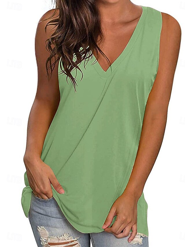 Women's Camisole Tank Top Solid Color Stylish Casual