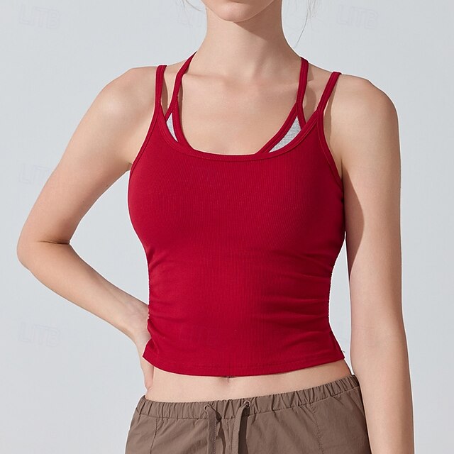 Women's Solid Colored Tank Top Sport Top UV Protection