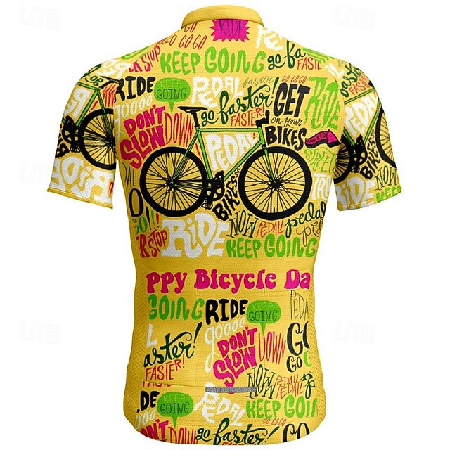 Women's Cycling Jersey Letter & Number Short Sleeve