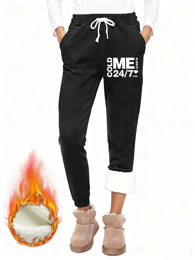 Women's Sweatpants Fleece Pants Slacks Fashion Basic Casual