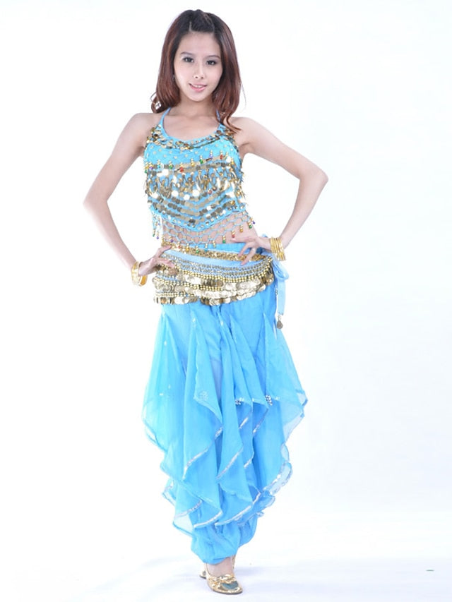 Belly Dance Top Coin Beading Sequin Women's Performance