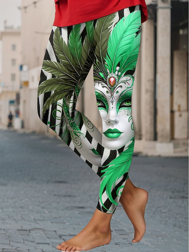 Carnival Women's Leggings Vacation Vintage Ethnic Style