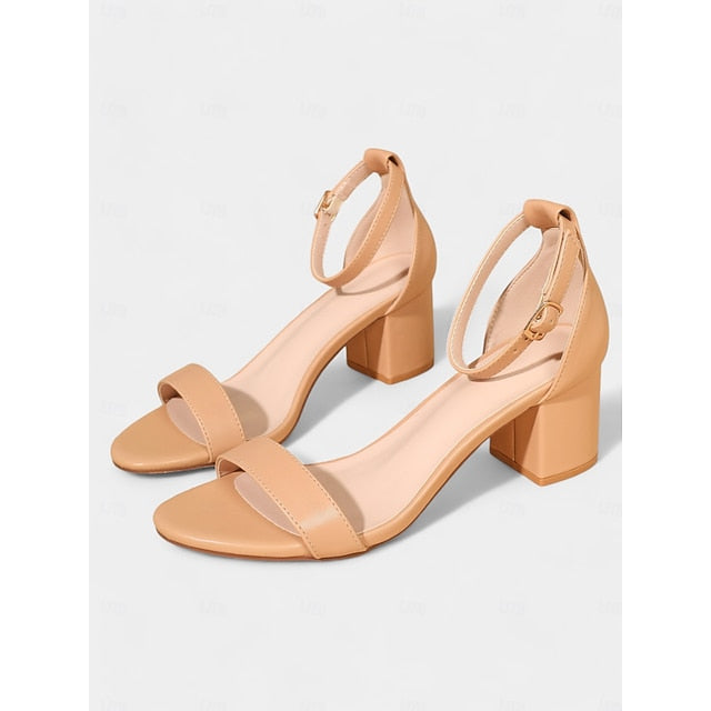 Ankle with Block Women's Stylish Glitter Gold Sandals Heel