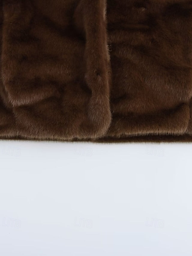 Teddy Comfortable Fur Warm Buttons Women's Coat Faux