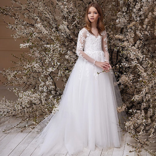 Flower Girls' Formal First Girl Princess Dress