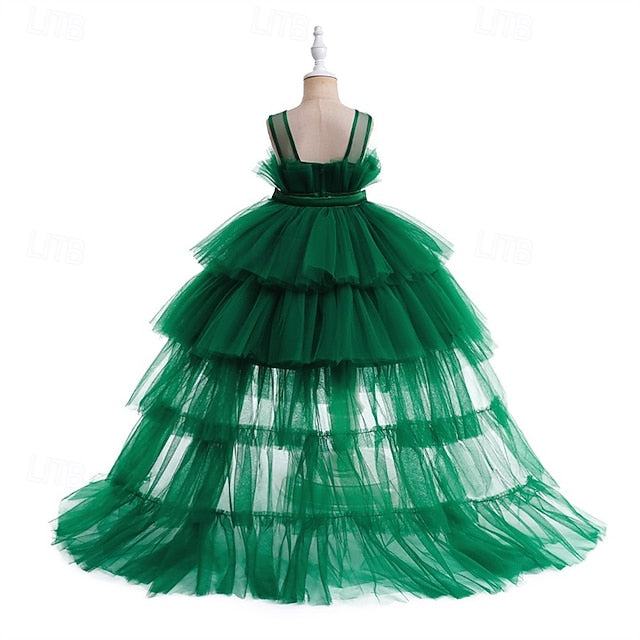 Girls' Sleeveless Performance Solid Dress Party Color Kids