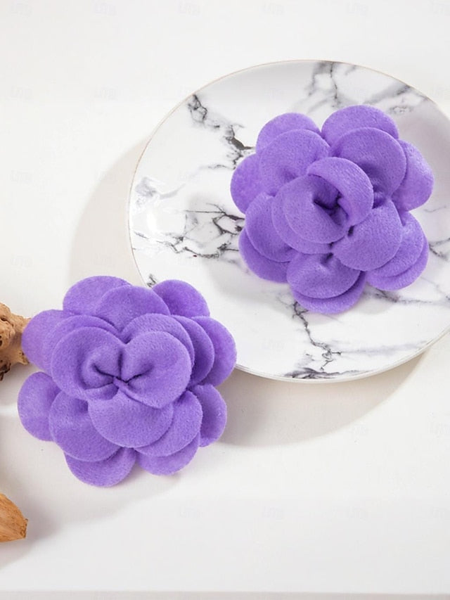 Floral Oversized Women's - Statement Earrings Drop Flower