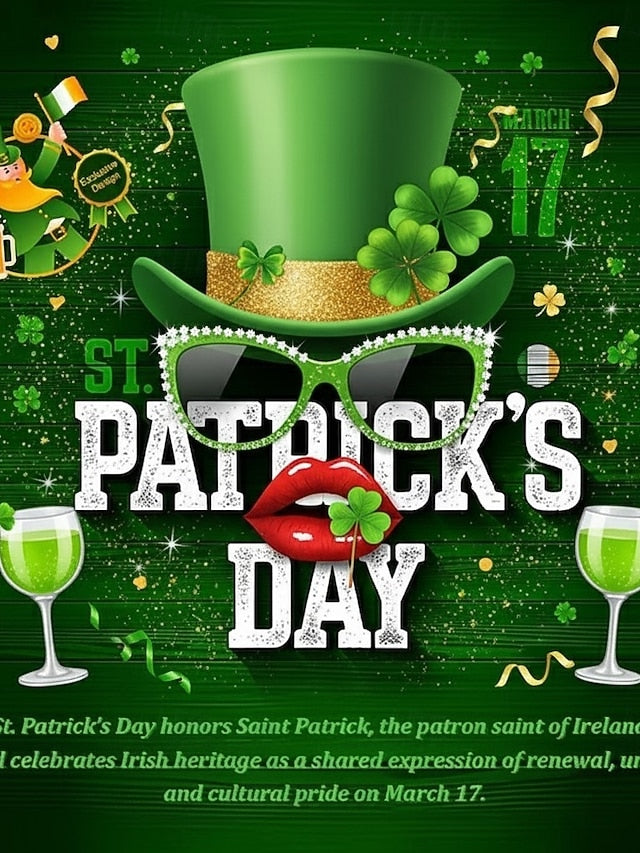 St. Patrick's Day Women's T Shirt Shamrock Casual