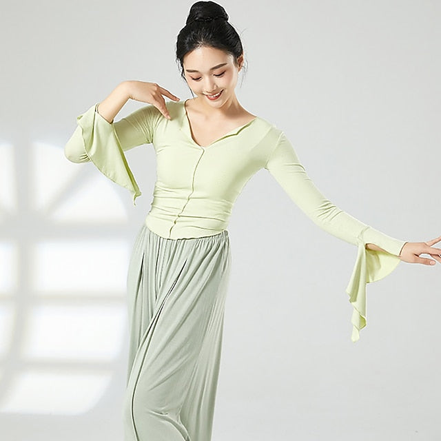 Activewear Top Pure Color Splicing Women's Performance