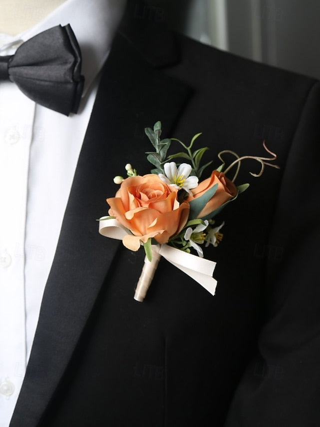 Elegant – Wedding and Wrist Artificial Corsage Boutonniere